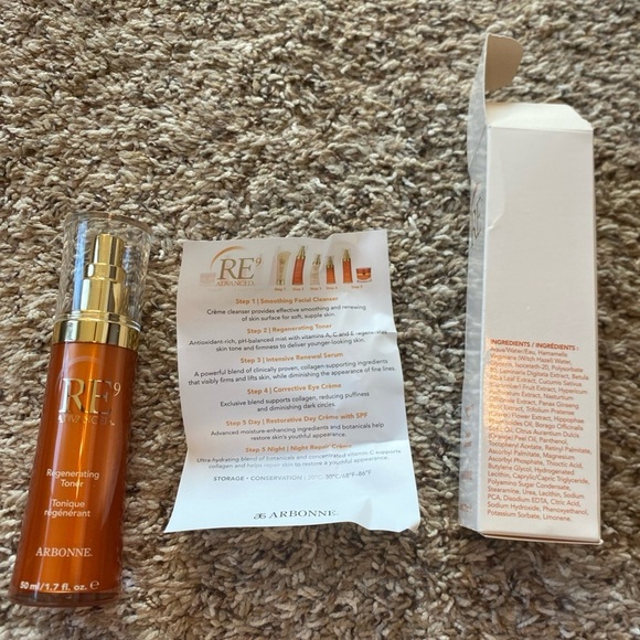 Arbonne RE9 Advanced Regenerating Toner 1.7 Fl Oz, New in Box - Picture 3 of 3